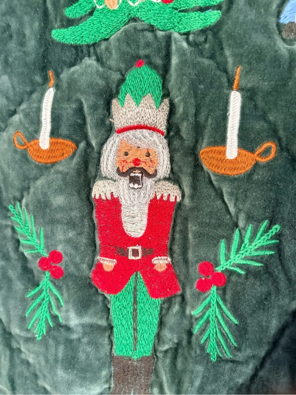 Rifle Paper Co. x Pottery Barn Kids Green Quilted Nutcracker Holiday Quilt Shams